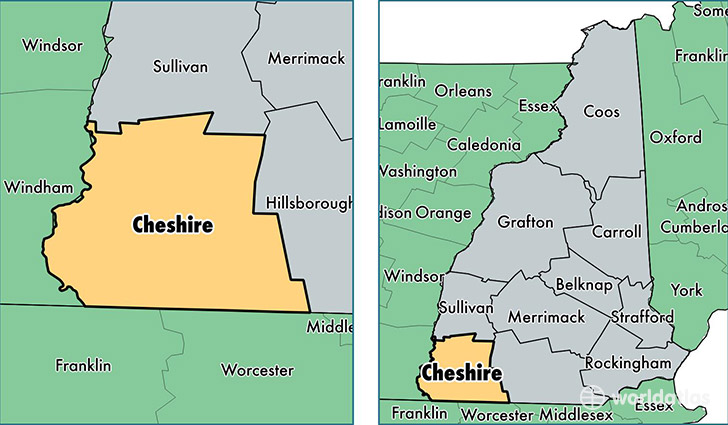 Map Of Cheshire County Nh | Cities And Towns Map