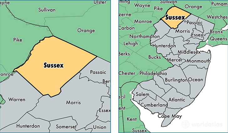 Map Of Sussex County Nj Maping Resources
