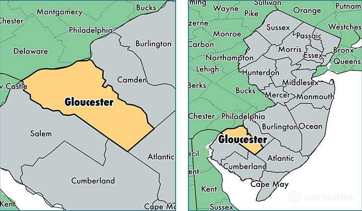 Gloucester County NJ Map Towns
