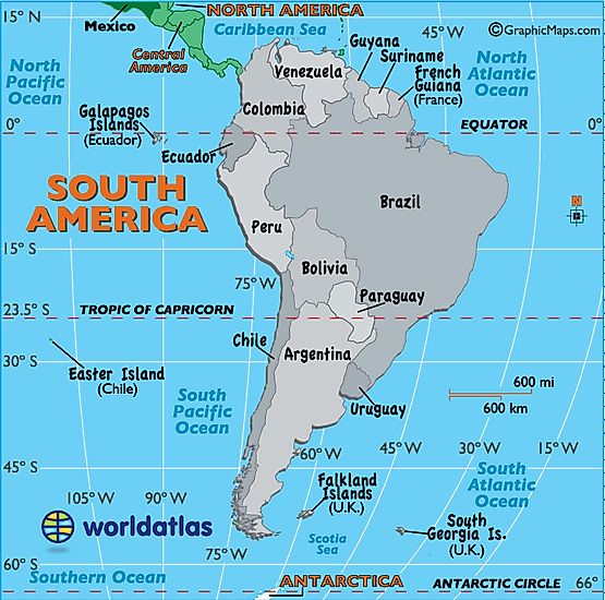 Geography for Kids: South America - flags, maps, industries, culture of South  America