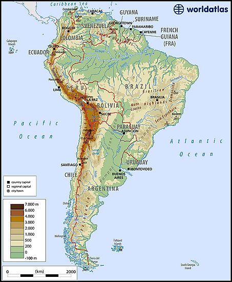 map of south america and caribbean South America map of south america and caribbean