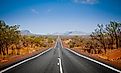 The open road in Kimberly, Western Australia.