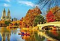 Central Park, New York City with autumn colors.