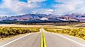 The Sierra Nevada Mountain viewed from Highway 6 between Tonopah and Basalt, Nevada, United States