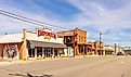 Woodville, Texas: The old business district on US HWY 190, via Roberto Galan / Shutterstock.com