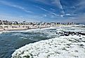 The beach in Ocean Grove, a small beach town in New Jersey.