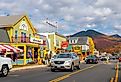 Town center and Little Coolidge Mountain on Kancamagus Highway, Lincoln, New Hampshire. Image credit Wangkun Jia via Shutterstock