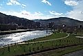 Bosna River through Zenica, Bosnia.