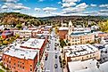 Aerial view of Montpelier, Vermont.