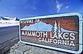 Welcome to Mammoth Lakes California sign. Editorial credit: Joseph Sohm / Shutterstock.com