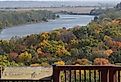 Fall view from a look out at Indian Cave State Park.