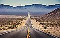 Road through desert.