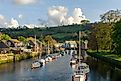 The charming English town of Totnes in Devon.