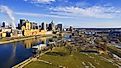 A view of the city of Saint Paul in Minnesota. 