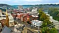 The Kentucky River meanders through Frankfort, Kentucky.