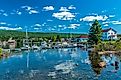 The beautiful town of Grand Marais on the shores of Lake Superior.