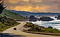 US Highway 101 along the Oregon coast.