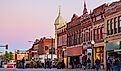 Night view of the historical building in Guthrie. Editorial credit: Kit Leong / Shutterstock.com