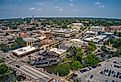 Aerial view of the Chicago Suburb of Naperville, Illinois