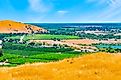 A view from a hilltop of the San Joaquin Valley on a typical clearing foggy day. 