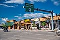 WEST YELLOWSTONE, MONTANA - JULY 9, 2019: City streets on a beautiful summer day