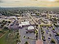 Aerial view of Hickory, North Carolina