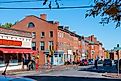 Historic buildings at State Street in downtown Newburyport, Massachusetts. Image credit Wangkun Jia via Shutterstock.