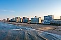 Aerial view of the skyline of the Virginia Beach cceanfront