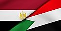 Flags of Egypt and Sudan