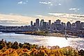 St. Lawrence River flowing past Montreal, Canada.