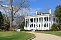 Historic Antebellum house in Madison, Georgia. 