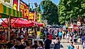 Crowds of visitors at the Dutchess County Fair in Rhinebeck.