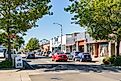 Cars on the street in downtown Astoria