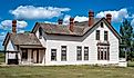 Historic Custer House at Fort Abraham Lincoln State Park in North Dakota.