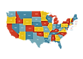 USA States map