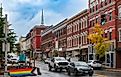 Main Street in the downtown of the city of Bangor, Maine. Image credit TLF Images via Shutterstock