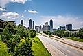 View from the Jackson Street Bridge in Atlanta, Georgia.