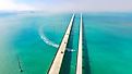 The Seven Mile Bridge in Florida.