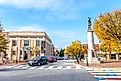 Citizens and Southern National Bank building, a historic landmark in downtown Spartanburg. Editorial credit: Page Light Studios / Shutterstock.com.