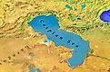 Caspian Sea is the world's largest inland water body. Image credit: Bennian/Shutterstock.com