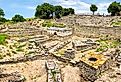 Ruins of the ancient city of Troy a UNESCO world heritage site in Turkey.