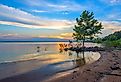 Beautiful Lake Eufaula, found in eastern Oklahoma. Image credit JohnDSmith via Shutterstock.