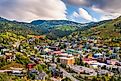 Panoramic view of the town of Park City in Utah.