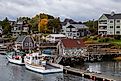 Boats parked at a marina on Badger's Island in Kittery, Maine. Editorial credit: EB Adventure Photography / Shutterstock.com.