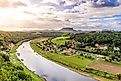 River Elbe flowing through the picturesque German countryside.