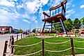 Giant wooden rocking chair in Casey, Illinois. Editorial credit: RozenskiP / Shutterstock.com