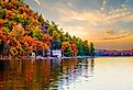 Autumn colors at Devils Lake State Park, along the Tumbled Rocks Trail in Wisconsin.