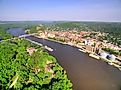 Aerial view of Red Wing, Minnesota.