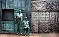 Statues depicting the Great Depression in the 1930s in The Franklin Roosevelt Memorial in Washington DC, USA.