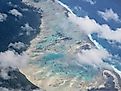 Aerial view of North Sentinel Island, the home of the world's most isolated tribe, the Sentinelese.